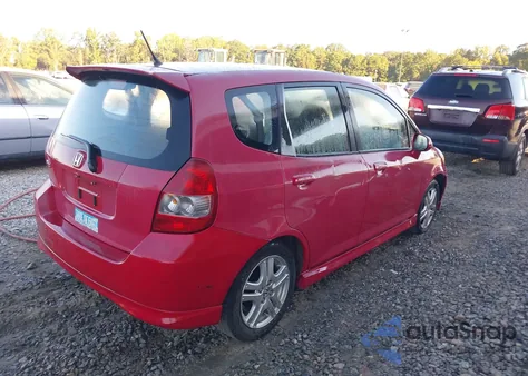 2007 Honda Fit Sport из США, поврежденный, VIN JHMGD38667S013068
